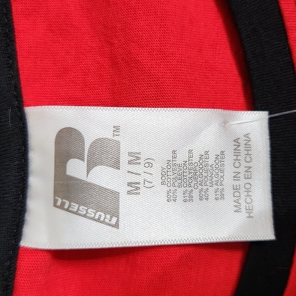 Texas Tech Womens Shirt longsleeve tshirt size M 7-9 NEW Russell shirt top - Picture 3 of 13